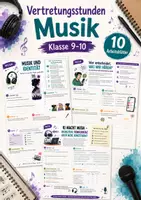 Vorschau - Stundenentwürfe - 10 Vertretungsstunden Musik Klasse 9-10 | Fertige Arbeitsblätter - Deckblatt