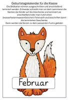 Vorschau - Anderer Materialtyp - Geburtstagskalender Fuchsklasse - jederzeit veränderbar - Seite 3