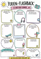 Vorschau - Arbeitsblätter - Arbeitsblatt zum Schulstart "Ferien-Flashback" - FREEBIE - Seite 1
