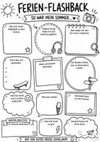 Vorschau - Arbeitsblätter - Arbeitsblatt zum Schulstart "Ferien-Flashback" - FREEBIE - Seite 2