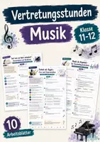 Vorschau - Stundenentwürfe - Vertretungsstunden Musik Klasse 11-12 | 10 Arbeitsblätter - Deckblatt