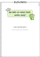 Vorschau - Arbeitsblätter - Brutto & Netto einfach erklärt | 11 Seiten Arbeitsheft | inkl. Lösung | Berufsorientierung | Klasse 8 und 9 - Seite 1