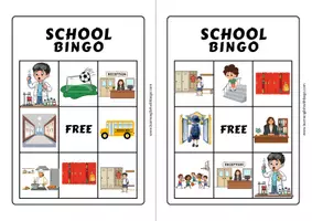Vista previa - Juegos / Gamificación - SCHOOL BINGO – School Places | British English - página 3