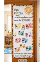 anteprima - Materiale per pittura e bricolage - PORTA DELL'ACCOGLIENZA CON LE IMPRONTE - Pagina di copertina