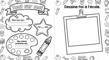 Aperçu - Jeux - Activités de rentrée scolaire première semaine Tout sur moi - Page 1