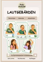 Vorschau - Fördermaterial/Inklusion - Lautgebärden: ch sch ng ie - Buchstabenverbindungen - Buchstaben lernen - Anlaute - Deckblatt