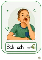 Vorschau - Fördermaterial/Inklusion - Lautgebärden: ch sch ng ie - Buchstabenverbindungen - Buchstaben lernen - Anlaute - Seite 3