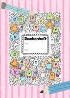 Vorschau - Arbeitsblätter - Deckblätter für A4 Zeichenhefte Kunstunterricht - Deckblatt