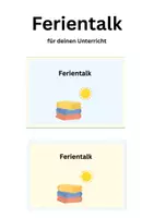 Vorschau - Spiele - Ferientalk - Ferienreflexion für deinen Unterricht - Deckblatt