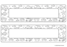 Aperçu - Autre type de ressources - PORTE PRENOM C2--C3 THEME OCEAN P1 A COLORIER - Page de couverture