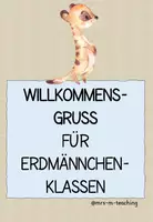 Vorschau - Poster - Erdmännchenklasse: Willkommensgruß Schulanfang - Deckblatt