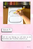 Vorschau - Mal- und Bastelvorlagen - Wünsche für das neue Schuljahr basteln – Federmäppchen mit Wunsch-Stiften (Kunst Klasse 1, 2, 3, 4) - Seite 3