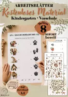 Vorschau - Arbeitsblätter - Kostenlose Vorschulübungen | Arbeitsblätter für Kindergarten & Vorschule - Deckblatt