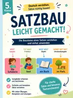 Vorschau - Stundenentwürfe - Satzglieder Klasse 5 differenziert – Subjekt, Prädikat, Objekt, Ort & Zeit - Deckblatt