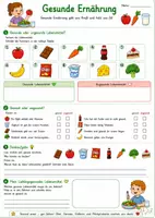Vorschau - Arbeitsblätter - Gesunde Ernährung – Gesund oder ungesund? - Seite 1