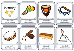 Vorschau - Mal- und Bastelvorlagen - Orff Instrumente Spiel Klasse 3-4 - Seite 1