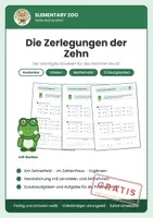 Vorschau - Arbeitsblätter - Zerlegungen der 10 – Kl. 1 | Mathematik - Deckblatt