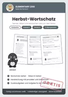 Vorschau - Arbeitsblätter - Herbst-Wortschatz – Deutsch Kl. 2 - Deckblatt