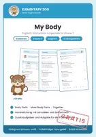 Vorschau - Arbeitsblätter - My Body – Körperteile auf Englisch | Kl. 3 - Deckblatt