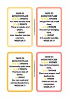 Vista previa - Juegos / Gamificación - Guess the School Place English Speaking & Vocabulary Game - Portada