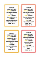 Vista previa - Juegos / Gamificación - Guess the School Place English Speaking & Vocabulary Game - página 1