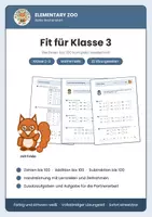 Vorschau - Arbeitsblätter - Fit für Kl. 3 – Wiederholung Zahlenraum 100 | Mathematik - Deckblatt