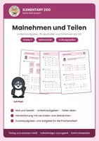 Vorschau - Arbeitsblätter - Malnehmen und Teilen – Kl. 2 | Mathematik - Deckblatt