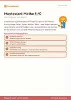 Vorschau - Arbeitsblätter - Montessori-Mathe 1–10 – 60 Seiten - Seite 1