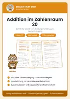 Vorschau - Arbeitsblätter - Addition im Zahlenraum 20 – Kl. 1/2 - Deckblatt