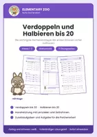 Vorschau - Arbeitsblätter - Verdoppeln & Halbieren bis 20 – Kl. 1/2 | Mathematik - Deckblatt