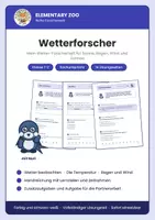 Vorschau - Arbeitsblätter - Wetterforscher – Wetter, Thermometer, Jahreszeiten - Sachunterricht Kl. 1/2 - Deckblatt