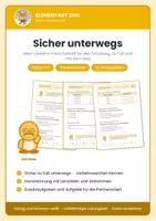 Vorschau - Arbeitsblätter - Sicher unterwegs – Verkehrs-Forscherheft, Kl. 1/2 - Deckblatt