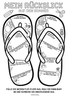 Vorschau - Arbeitsblätter - Mein Flip-Flop Rückblick auf die Sommerferien - Reflexion zum Schulstart - Seite 1