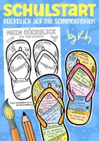 Vorschau - Arbeitsblätter - Mein Flip-Flop Rückblick auf die Sommerferien - Reflexion zum Schulstart - Deckblatt