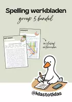 Voorbeeld - Woordzoeker: Spelling categorieën groep 5 ✏️ - Voorblad