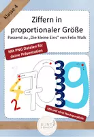 Vorschau - Bildkarten - Die kleine Eins - Ziffern in proportionaler Größe - Deckblatt