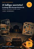 Vorschau - Arbeitsblätter - ¡Código secreto! Spanisch A2 – 5 analoge Mini-Escape-Rooms mit Lösungen · 30 Seiten - Deckblatt