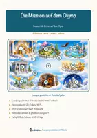 Vorschau - Arbeitsblätter - Die Mission auf dem Olymp – Lesespurgeschichte mit Rätselaufgaben (Klasse 6) - Deckblatt