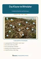 Vorschau - Arbeitsblätter - Das Kloster im Mittelalter – Lesespurgeschichte mit Rätselaufgaben (Klasse 6) - Deckblatt