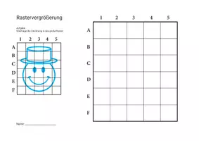 Vorschau - Arbeitsblätter - Rastervergrößerung selbst gestalten – Vorlage für eigene Bilder - Seite 2