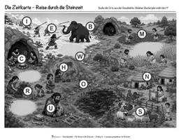 Vorschau - Arbeitsblätter - Die Reise in die Steinzeit – Lesespurgeschichte mit Rätselaufgaben (Klasse 5) - Seite 3