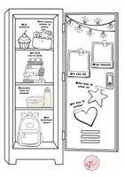 Voorbeeld - 1ste schooldag - all about me locker - Voorblad