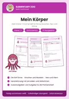 Vorschau - Arbeitsblätter - Mein Körper – Sinne, Zähne, Herz & Bewegung | Kl. 1/2 | Sachunterricht - Deckblatt
