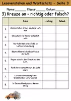 Vorschau - Arbeitsblätter - Luftverschmutzung : Leseverstehen und Wortschatz - DaZ/DaF • Deutsch • Sachunterricht - Seite 3