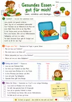 Vorschau - Arbeitsblätter - Sommerschule – Tag 7: Gesunde Ernährung | Klasse 2 - Seite 1