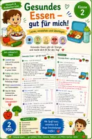 Vorschau - Arbeitsblätter - Gesundes Essen _ gut für mich! | Lesetext & Aufgaben - Deckblatt