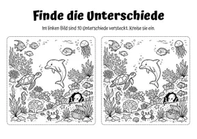 Vorschau - Arbeitsblätter - Finde die Unterschiede: Sommer & Ozean - Seite 1