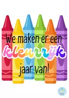 Voorbeeld - Deur klaslokaal - wij maken er een kleurrijk jaar van - Pagina 1