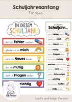 Vorschau - Arbeitsblätter - Affirmationen zum Schuljahresanfang | Klassenzimmerdeko „In diesem Schuljahr…“ | Grundschule - Deckblatt