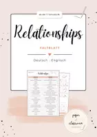 Vorschau - Arbeitsblätter - Relationships – Englisch Wortschatz | Faltblatt & Partnerübung mit Spelling Help - Deckblatt